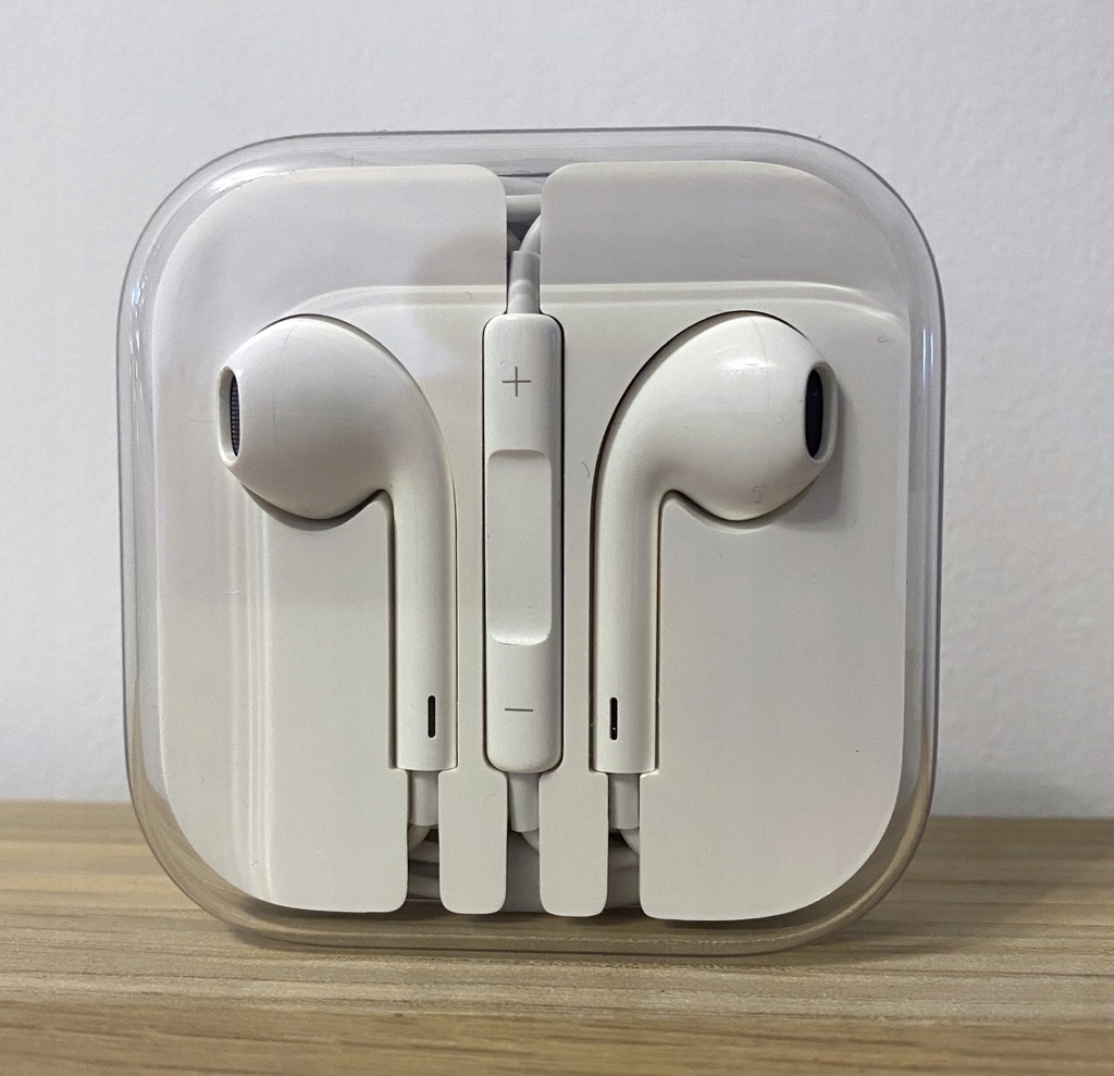 Apple EarPods w oryginalnym etui, słuchawki przewodowe mini Jack 3,5 mm