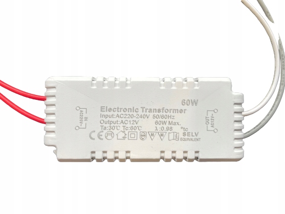 Transformator Zasilacz 220 V 12 V do halogen 60W