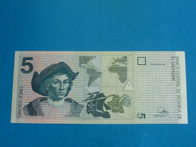 Купить Банкнота Сальвадора 5 колонов 1997 года UNC P-147a: отзывы, фото, характеристики в интерне-магазине Aredi.ru