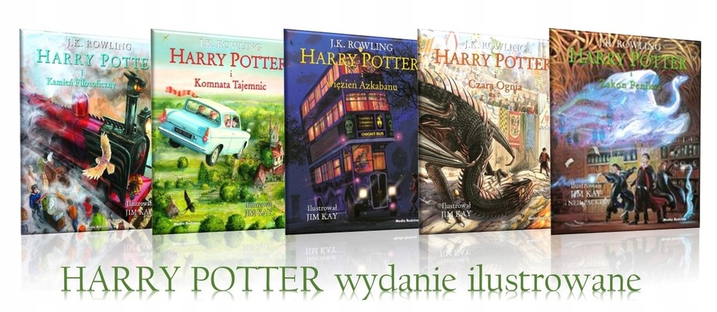 Harry Potter wydanie ilustrowane KPL1-5 tomów