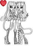 MONSTER HIGH *** KOLOROWANKA *** WERECAT SISTERS