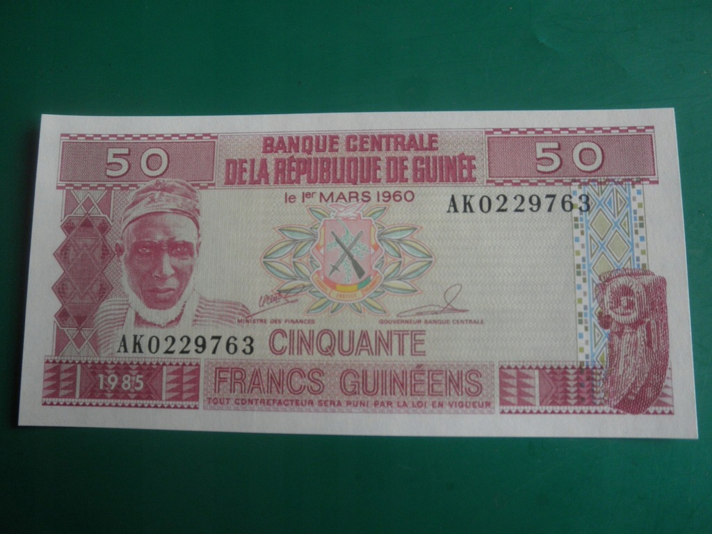 GWINEA -- 50 FRANKÓW , UNC