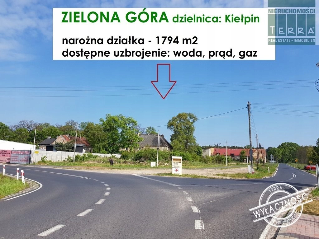 Działka Zielona Góra, zielonogórski, 1794,00 m²