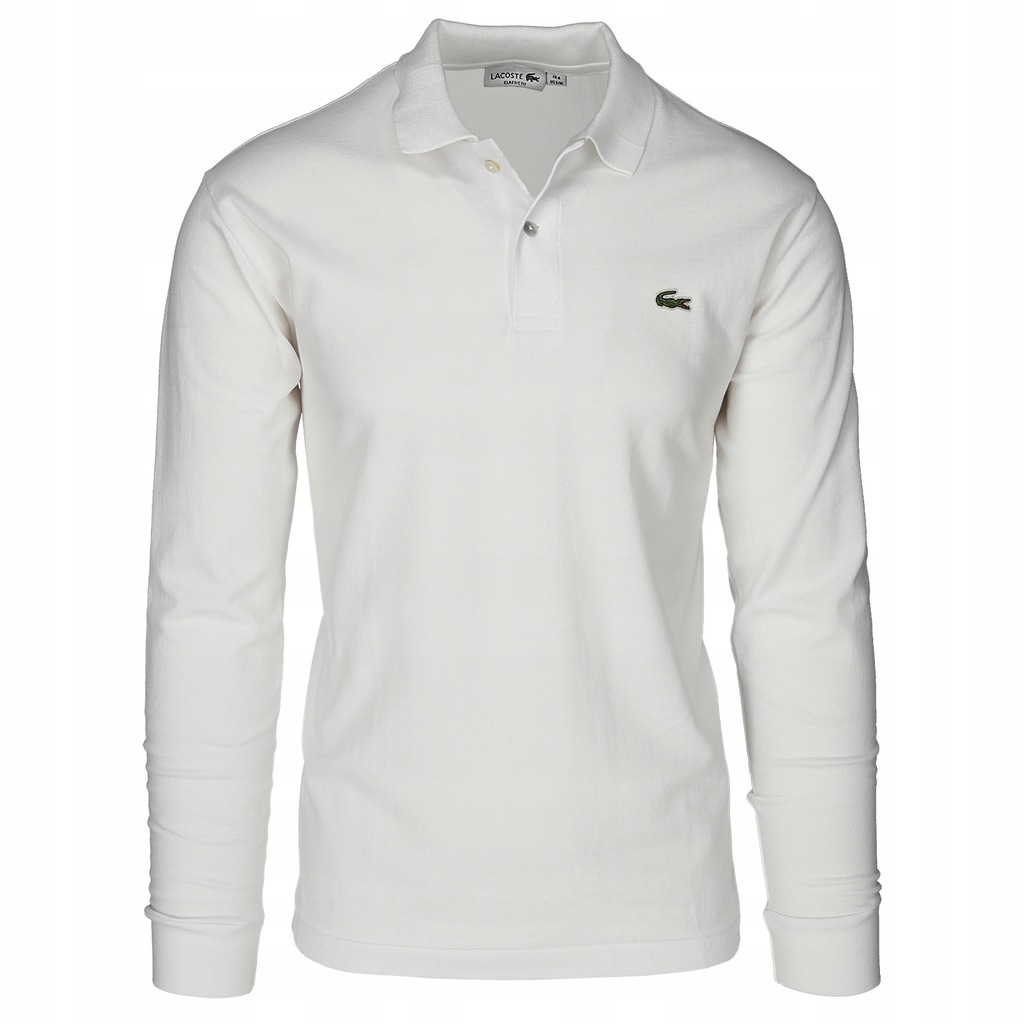 KOSZULKA POLO LACOSTE LONGSLEEVE BIAŁA r/XL