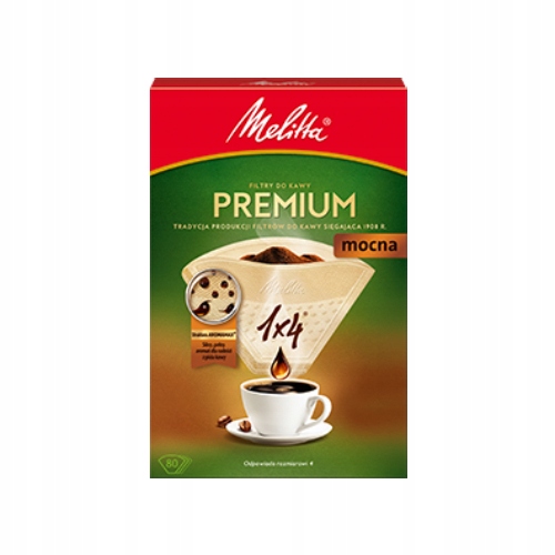 Papierowe filtry do kawy Melitta Premium 1x4 80szt