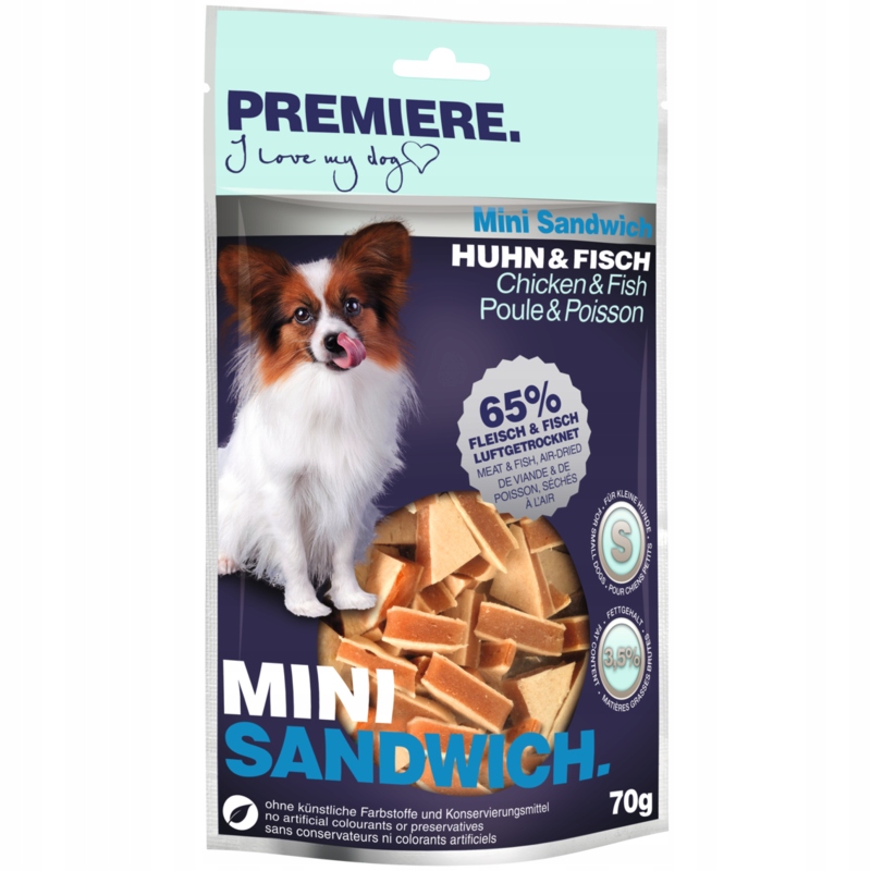 PREMIERE Mini Sandwich Kurczak i ryba 70g