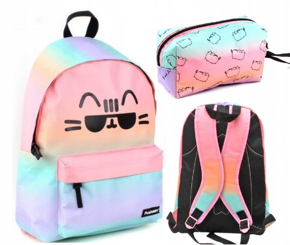 PUSHEEN PLECAK ORYGINALNY + piórnik KOMPLET TANIO