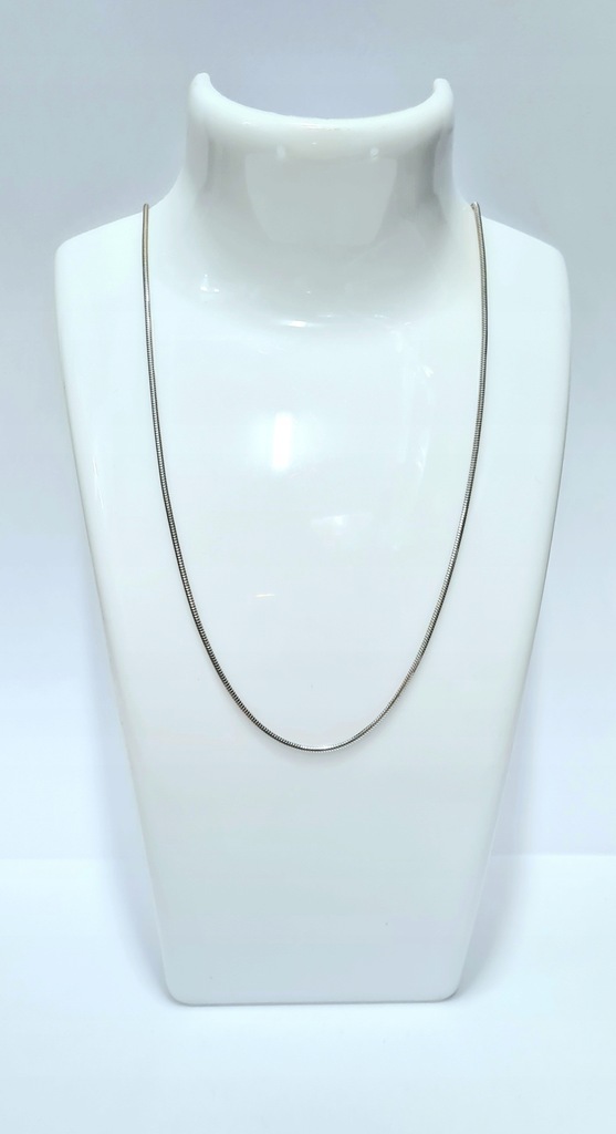 Cudowny Srebrny Łańcuszek Żmijka Pr.925, 63 cm