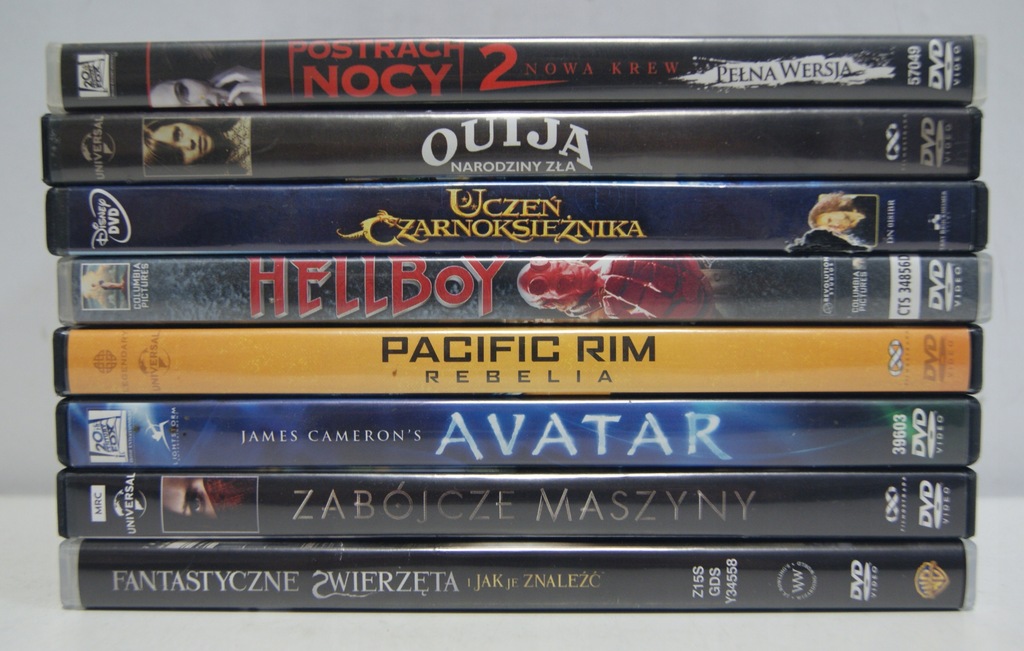 Zestaw 8 filmów DVD - po polsku