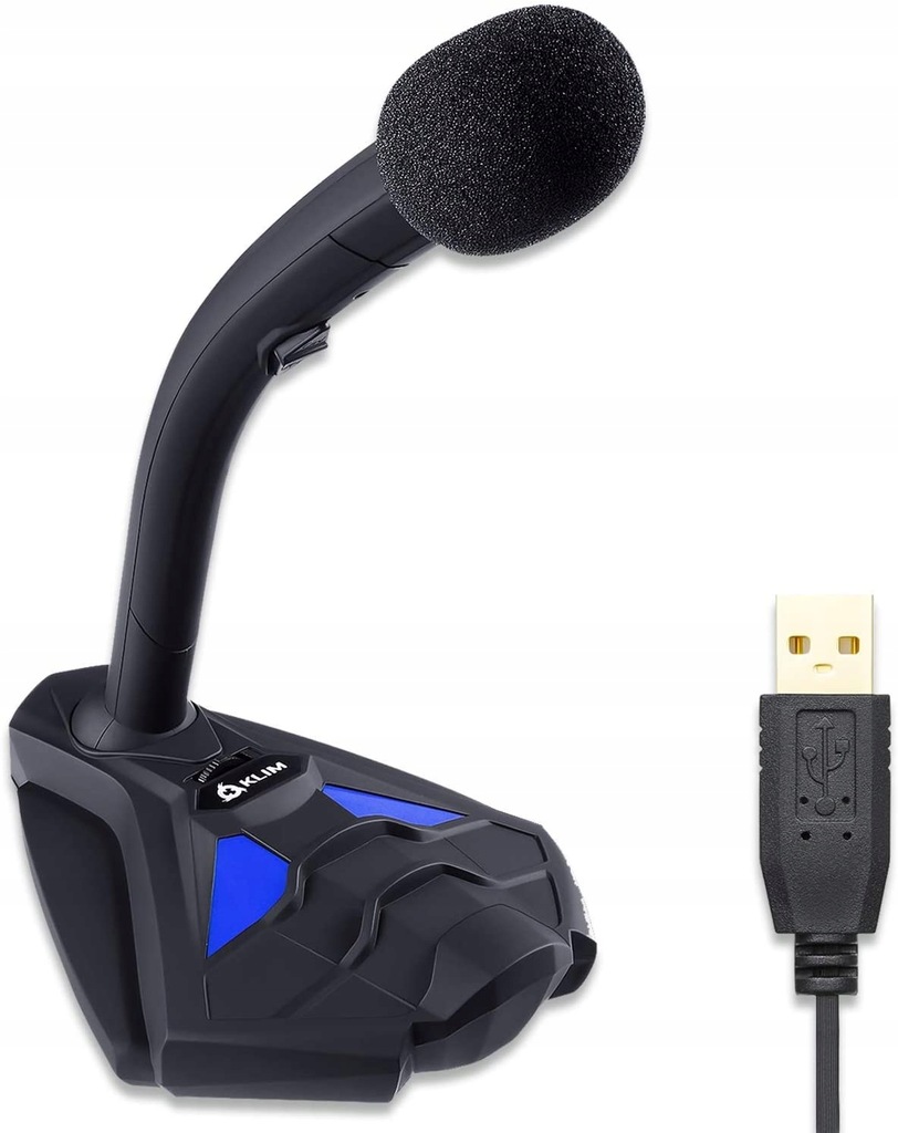 KLIM Voice V2 Mikrofon USB ze stojakiem PC Mac PS4