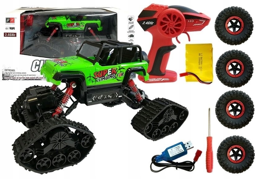 Jeep Zdalnie Sterowane Terenowe R/C Zielony 4x4