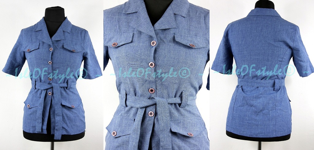 Jeansowa marynarka żakiet Bawełna Denim retro M/L