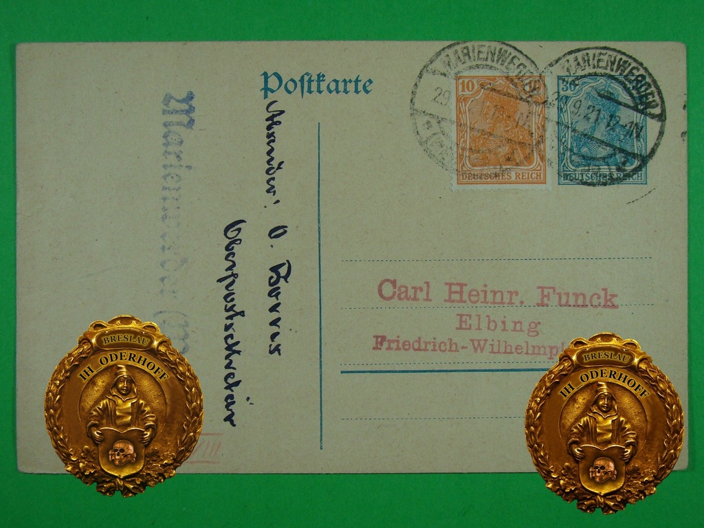 1921 Marienwerder>Elbing,Post H3043