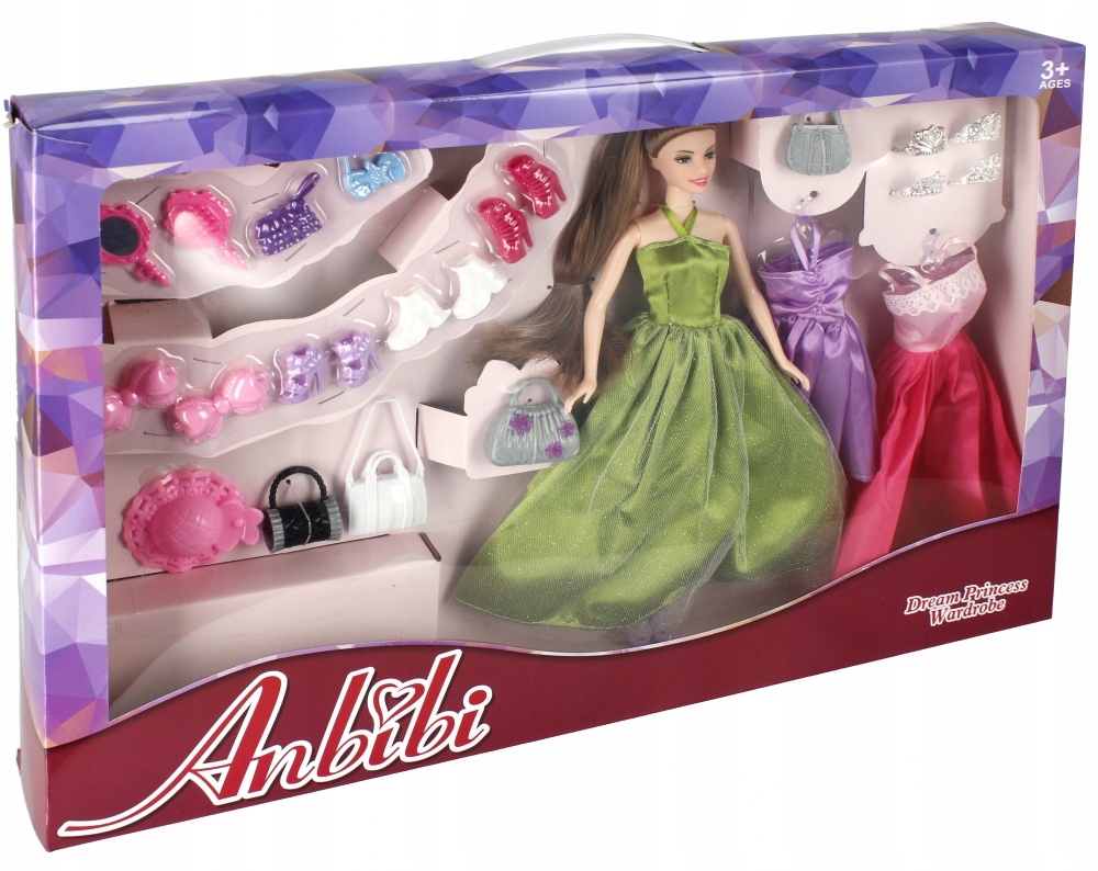 WIELKI ZESTAW DO STYLIZACJI LALEK DUŻO AKCESORIÓW + LALKA 29 CM DLA DZIECI