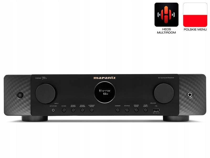 MARANTZ CINEMA 70s CZARNY Płaski amplituner z Alexa, AirPlay i HEOS