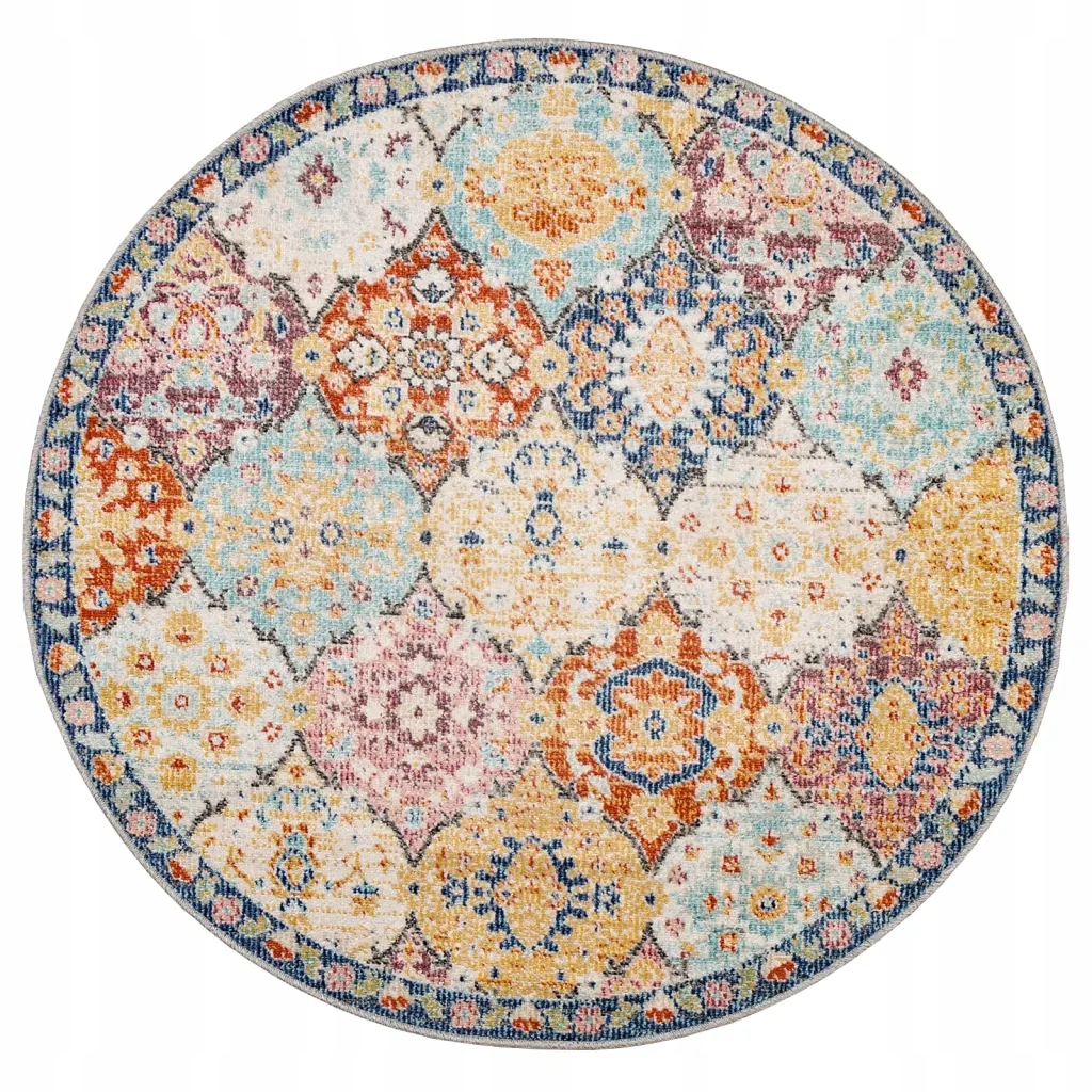 Dywan vintage ARBIZU 200 cm, wielokolorowy