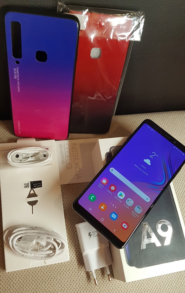 Ideał! Samsung Galaxy A9 6/128GB Komplet z Orange