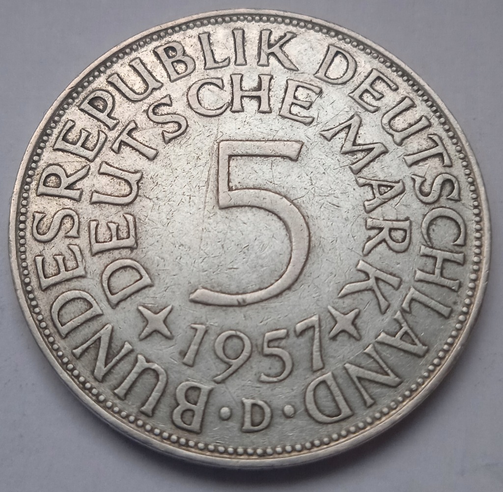 5 marek 1957 srebro ORYGINAŁ