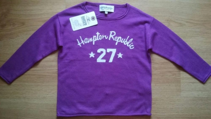 Kappahl Hampton Republic fioletowy sweterek 98/104