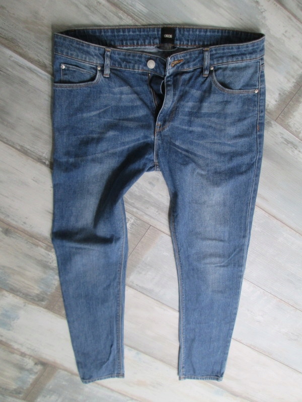 ASOS__dżinsy SPODNIE jeans rurki MĘSKIE__W32L32