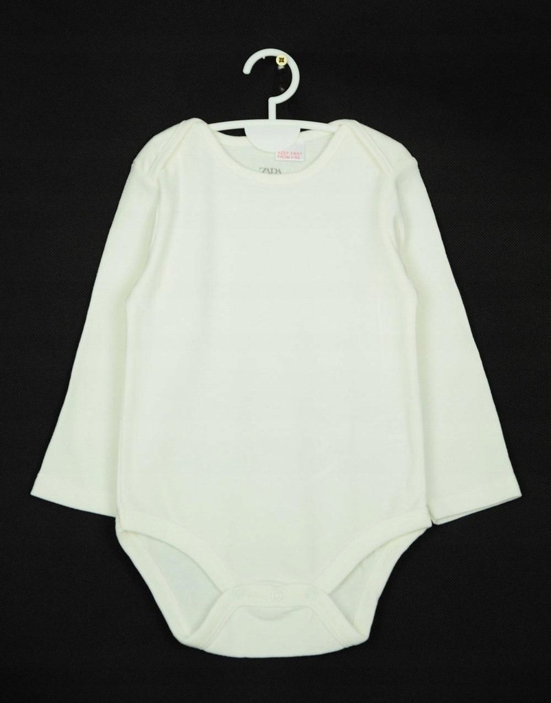 P4O085 ZARA BABY__BLT BIAŁE BODY DŁUGI RĘKAW__86