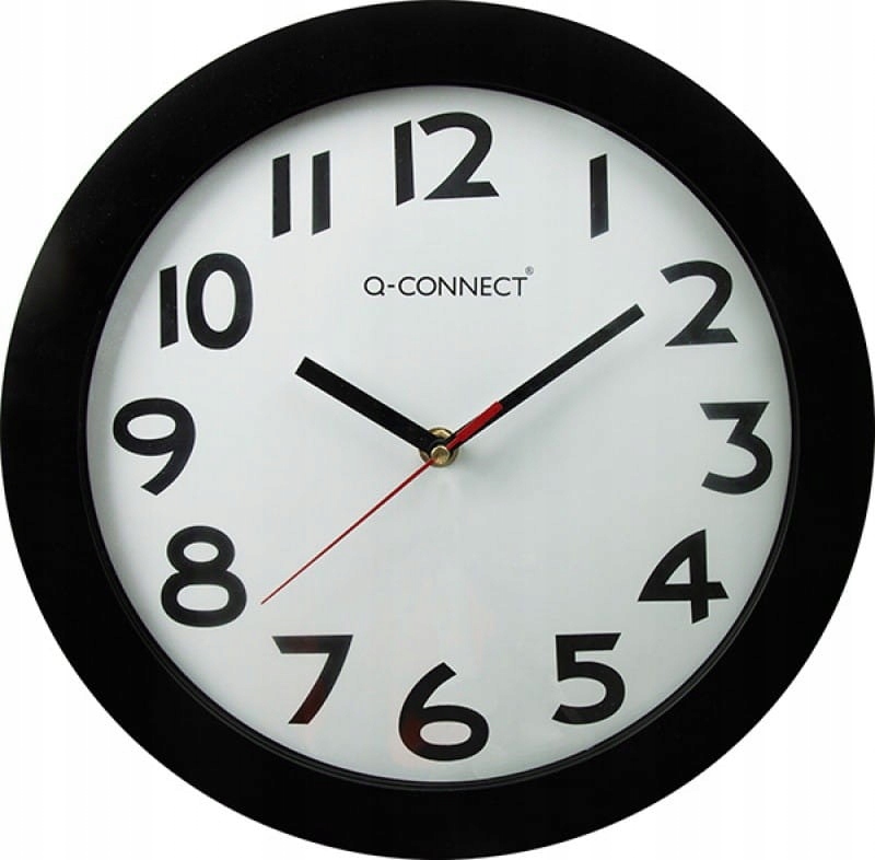 Zegar ścienny Q-CONNECT Tokyo, 30cm, czarny
