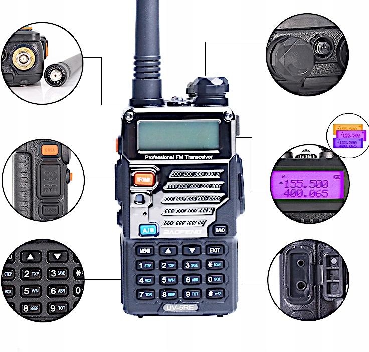 Купить Рация Baofeng UV-5RE 8 Вт proFM: отзывы, фото, характеристики в интерне-магазине Aredi.ru