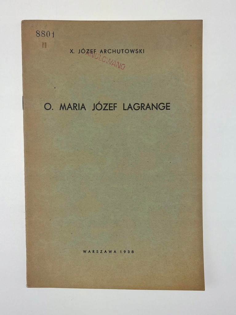 O. Maria Józef Lagrange Archutowski