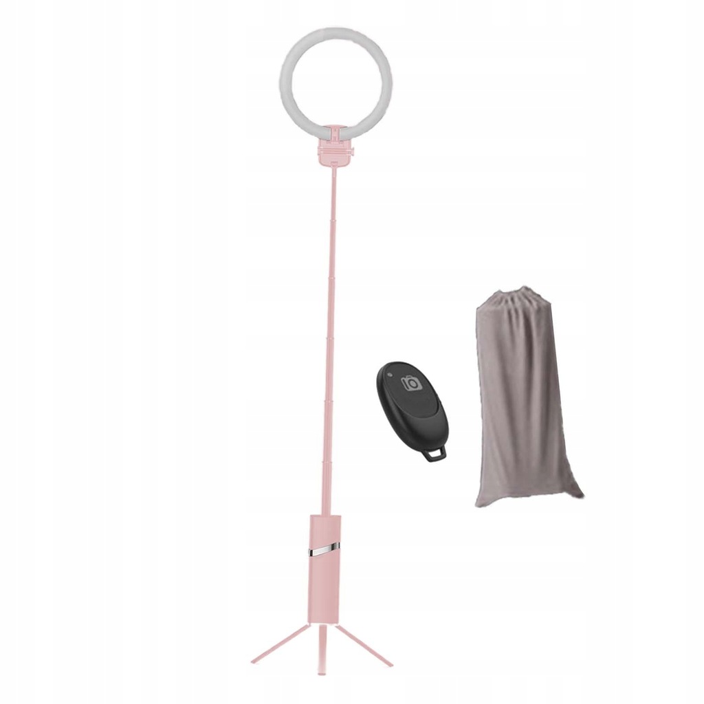 10" Selfie Tripod Stand Foldable for Video Pink