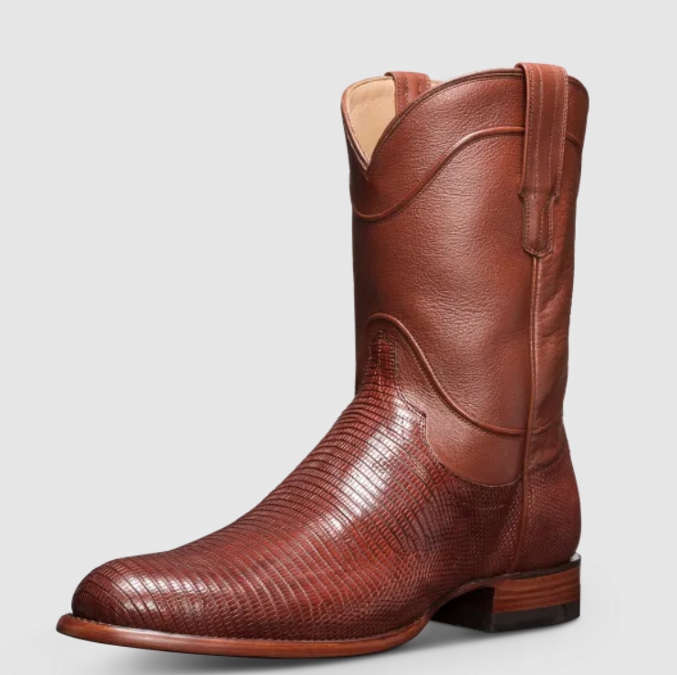 Tecovas Mens The Nash Bourbon Lizard Dark Brown