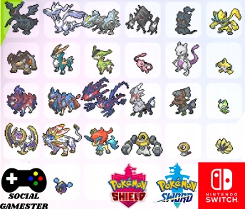 Pokemon Sword & Shield Wszystkie Legendarne