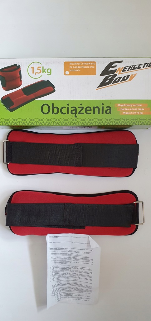 Obciążenia na nadgarstki oraz kostki 2 x 0.75kg