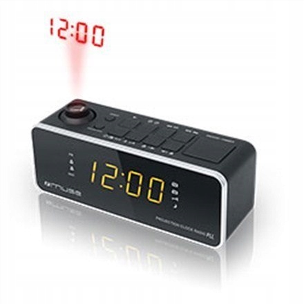 Muse Clock radio M-188P Black, 0.9 inch amber LED,
