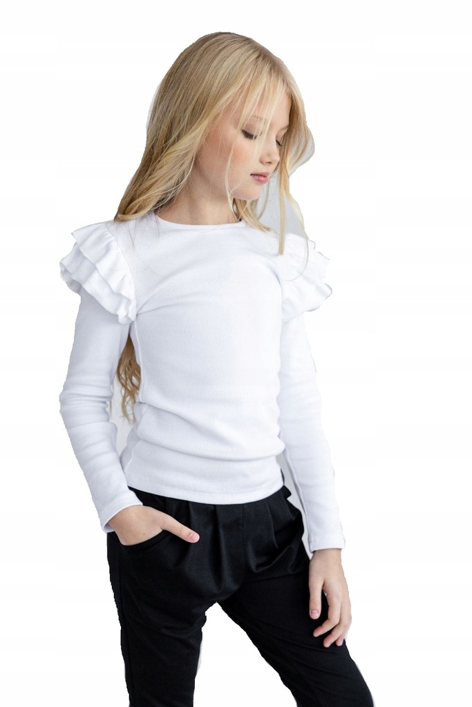 Biała bluzka z falbankami All For Kids 152/158