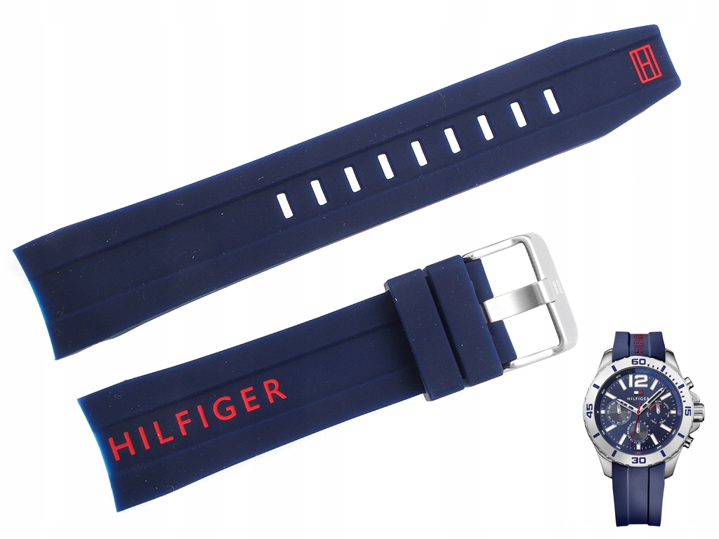 Pasek Tommy Hilfiger TH 1791142 niebieski oryginał