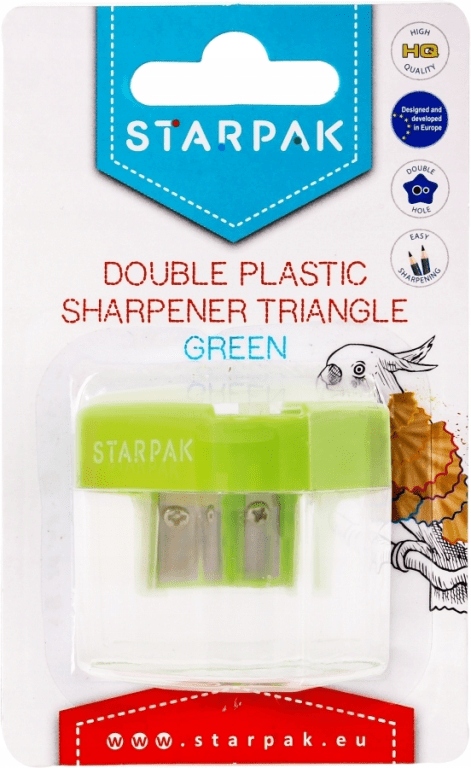 Temperówka plastikowa podwójna trójkąt Starpak