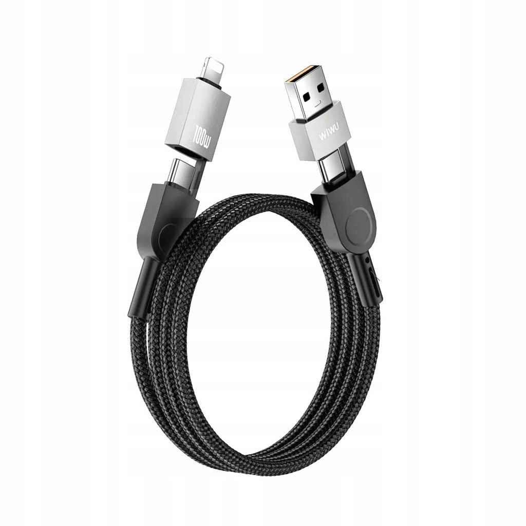 WiWU - Kabel USB serii Raptor Wi-C051 4w1 Fast Charging USB A/USB C do CL