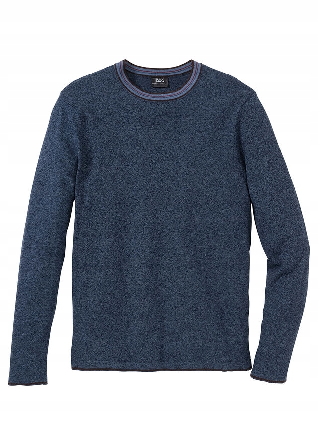 Sweter z bawełny z rec niebieski 48/50 (M) 915842