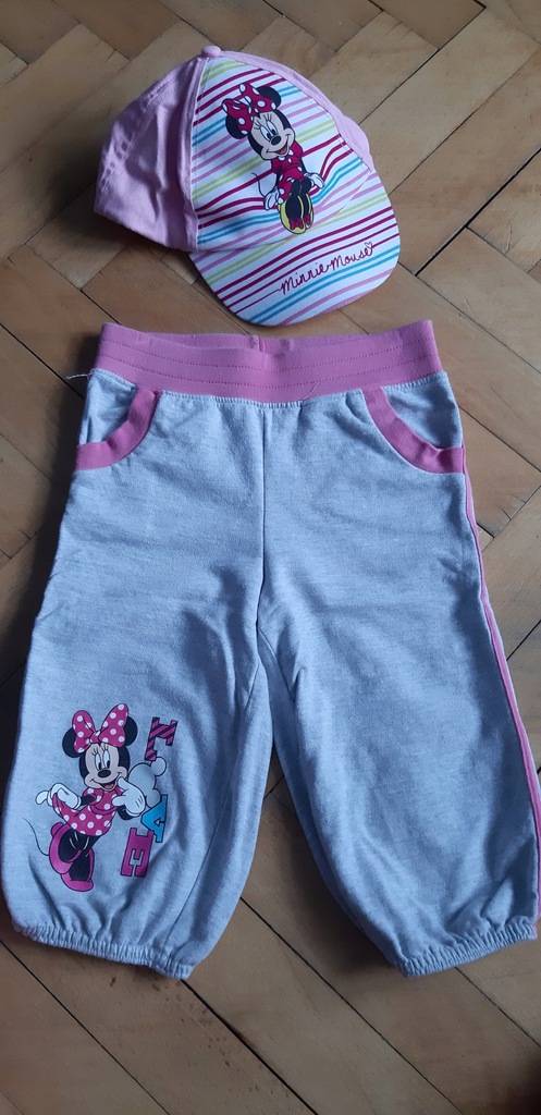 Myszka Minnie spodenki capri i czapka 104/110