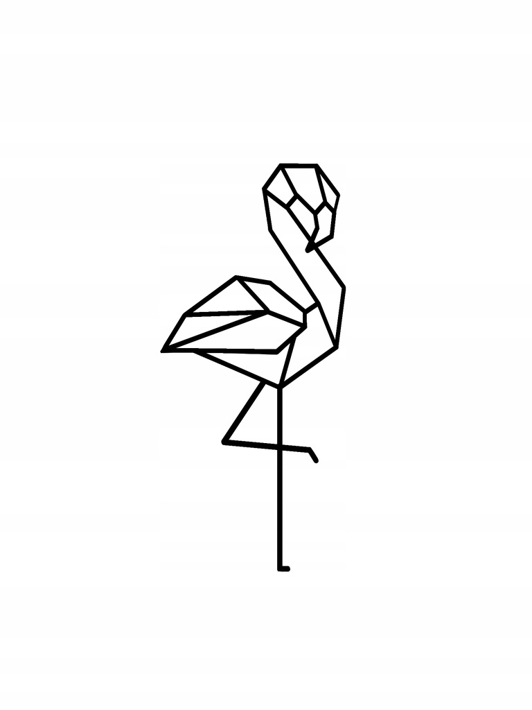 Obraz ażurowy flaming geometryczny dekoracja