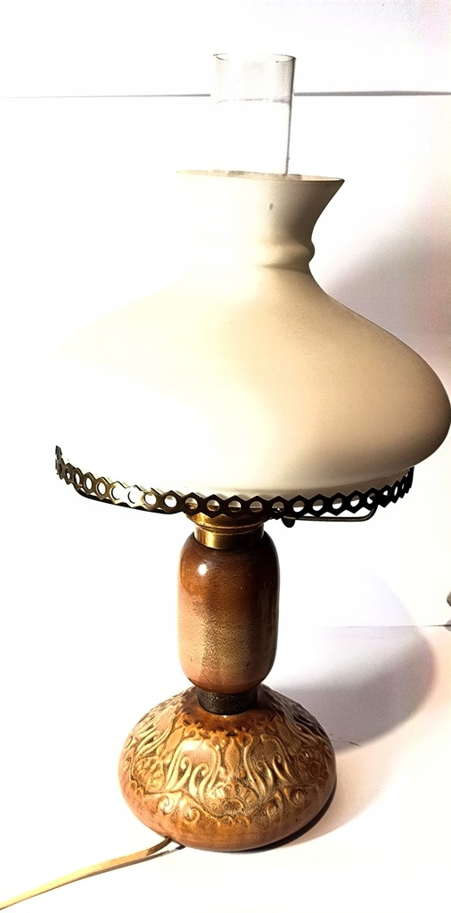 Lampa ceramiczna stołowa G8 Mirostowice Polam PRL