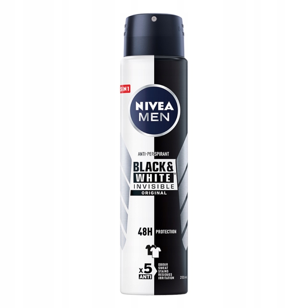 Men Black&White Invisible Original antyperspirant spray 250ml