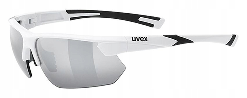 UVEX Okulary Sportstyle 221 S3 Mirror Biało-Czarne