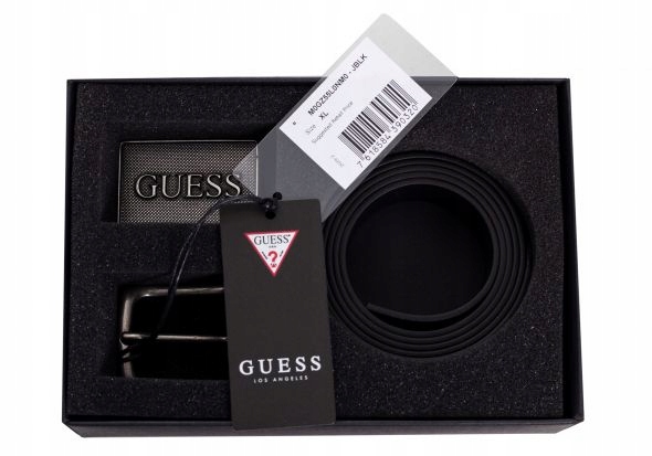 GUESS PASEK DO SPODNI MĘSKI 2w1 PREZENT BLACK 115