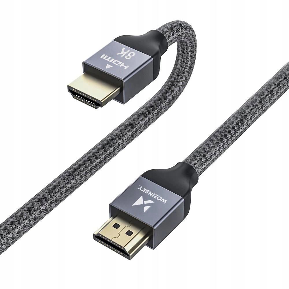 Wozinsky kabel HDMI 2.1 8K 60 Hz 48 Gbps / 4K 120 Hz / 2K 144 Hz 1 m srebrn