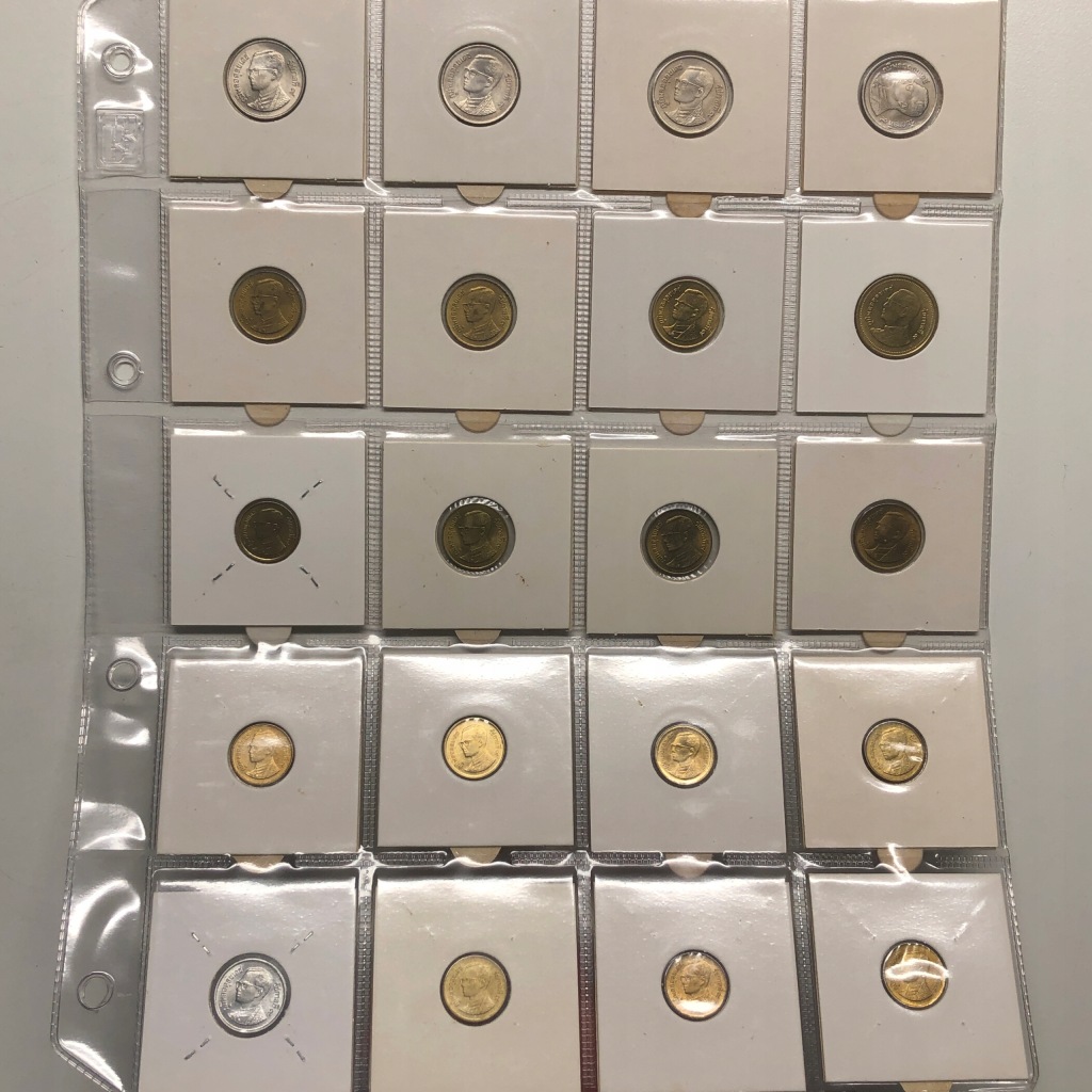 95640. Tajlandia, zestaw monet w karcie 20szt.