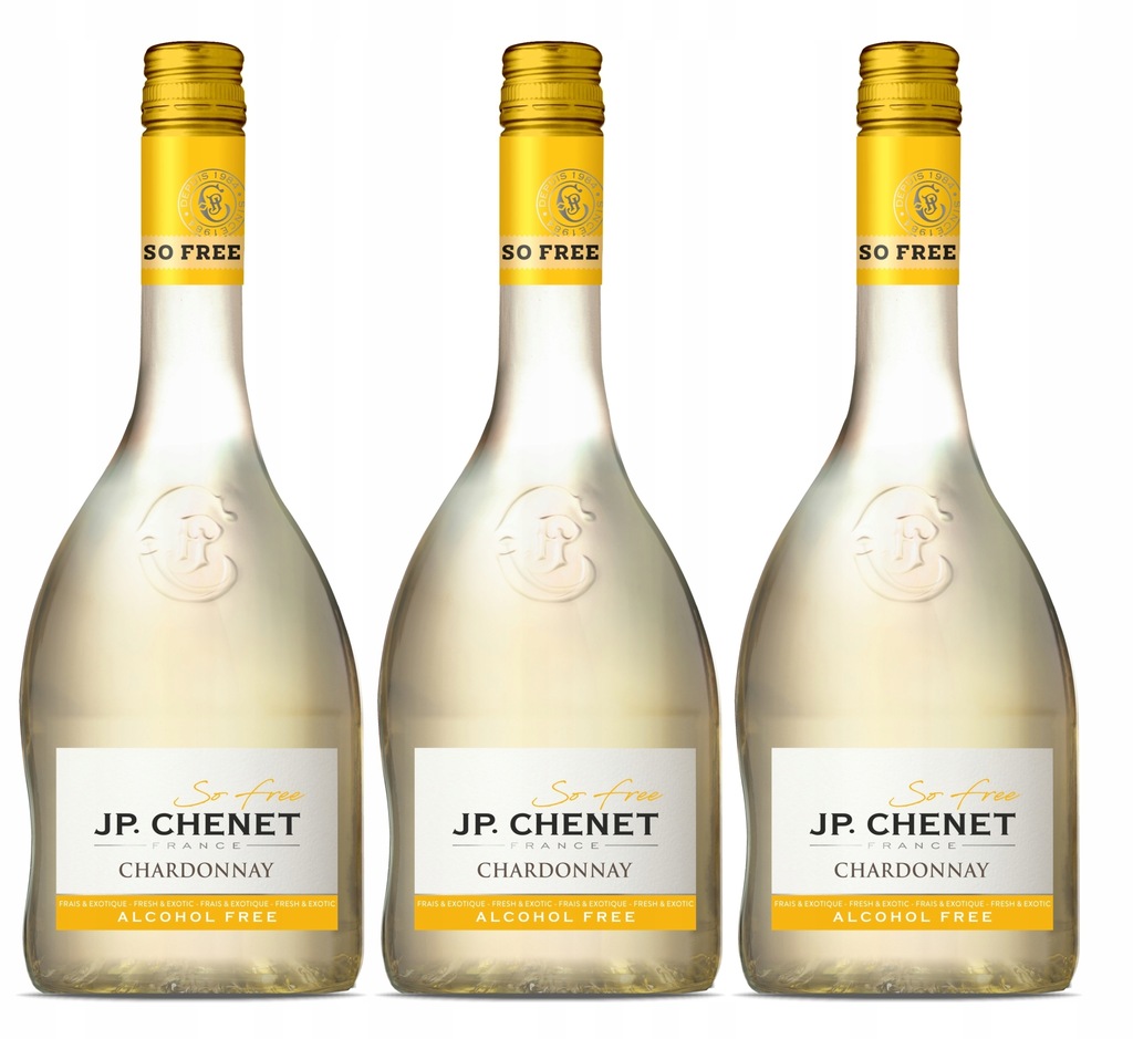 Wino Francja J.P. Chenet Chardonnay 0% zestaw 3win