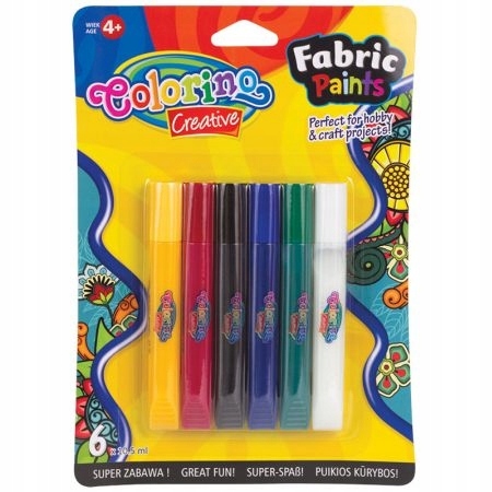 Farby do tkanin Colorino Creative, 6 kolorów (688