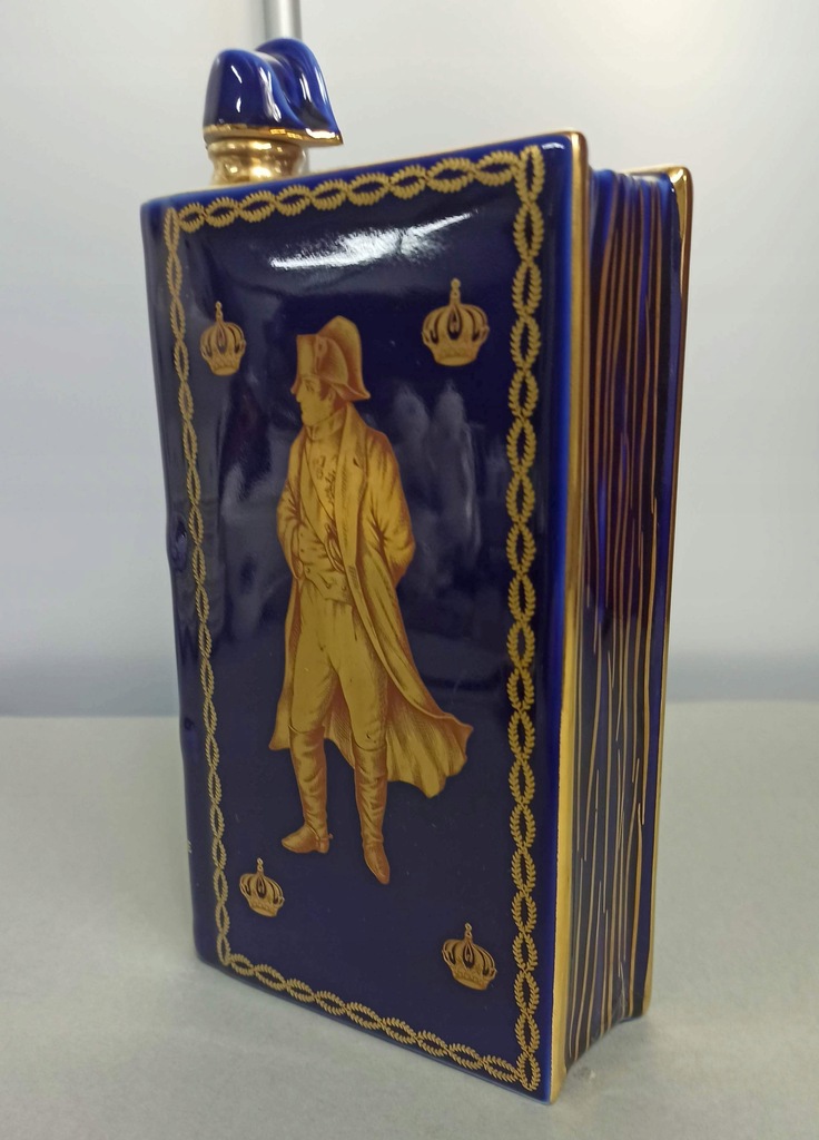 LIMOGES Karafka Camus Napoleon, francuska porcelanowa butelka książka