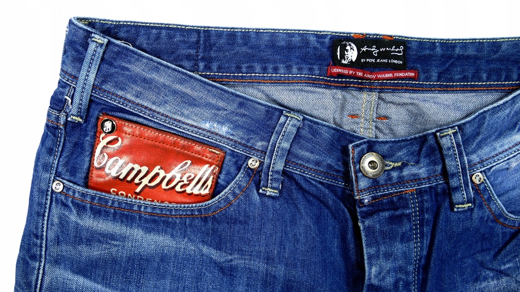 super PEPE JEANS Andy Warhol zupa Campbell's 34/34